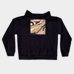 Marbled brushstrokes digital 108 Kids Hoodie